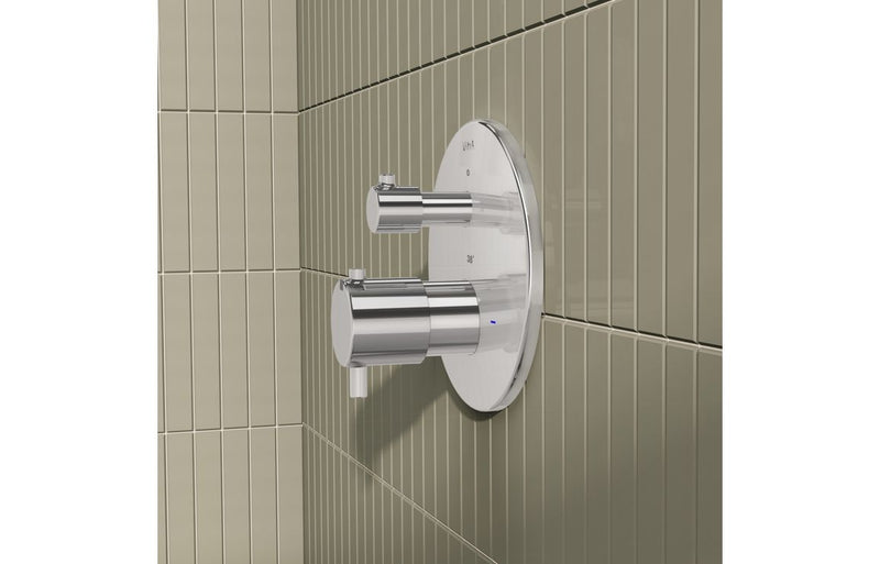 VitrA Root Round Integrated Thermostatic Bath/Shower Mixer Valve - Chrome