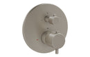 VitrA Root Round Integrated Thermostatic Bath/Shower Mixer Valve - Brushed Nickel