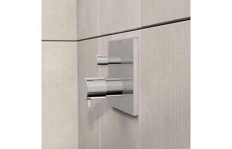 VitrA Root Square Integrated Thermostatic 1-Way Shower Mixer Valve - Chrome