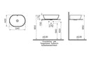 VitrA Geo 545x400mm 0TH Basin with Overflow - White