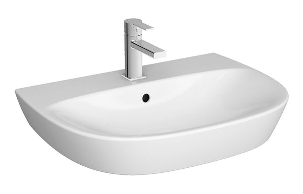 VitrA Zentrum 645x480mm 1TH Basin with Overflow - White