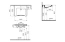 VitrA S20 650x560mm 1TH Basin with Overflow - White