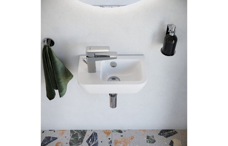 VitrA Integra 370x220mm 1TH Compact Basin (No Overflow) (LH) - White