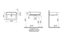 VitrA Geo 600x425mm 1TH Basin with Overflow - White
