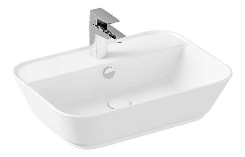 VitrA Geo 600x425mm 1TH Basin with Overflow - White