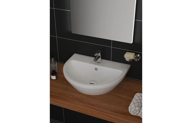 VitrA Integra 595x465mm 1TH Basin with Overflow - White