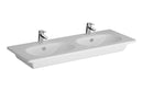 VitrA Zentrum 1200x460mm 2TH Vanity Basin with Overflow - White
