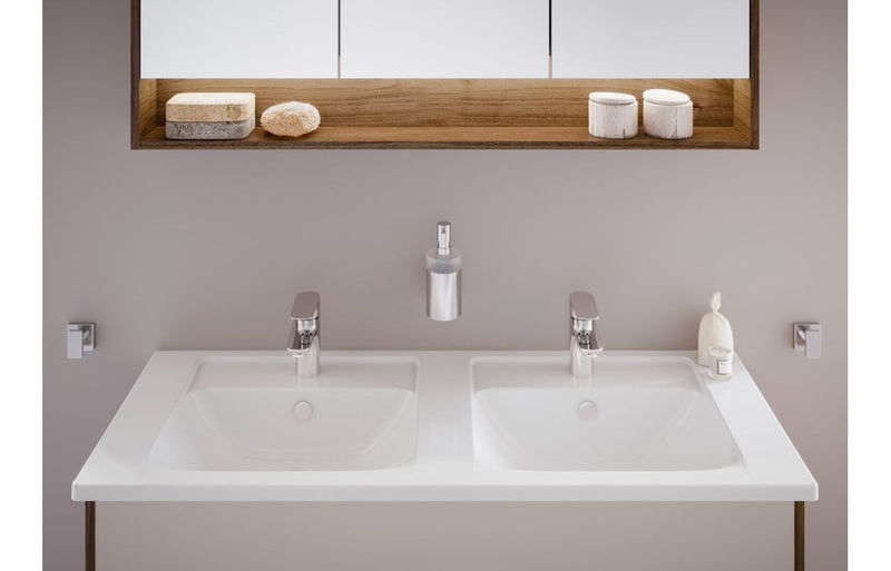 VitrA Integra 1200x470mm 2TH Vanity Basin with Overflow - White