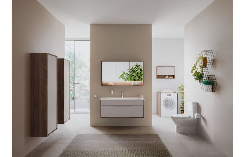 VitrA Integra 1200x470mm 2TH Vanity Basin with Overflow - White