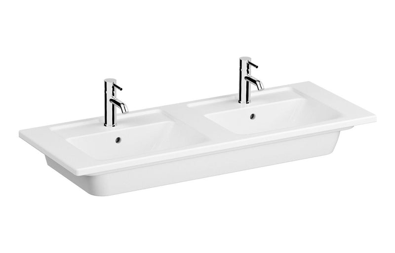 VitrA Integra 1200x470mm 2TH Vanity Basin with Overflow - White