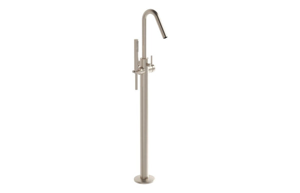 VitrA Origin Floor Standing Bath Filler - Brushed Nickel