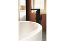VitrA Root Square Floor Standing Bath/Shower Mixer - Matt Black