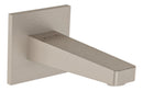 VitrA Root Square Wall Mounted Bath Spout - Brushed Nickel