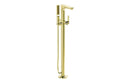 VitrA Root Round Floor Standing Bath/Shower Mixer - Soft Gold