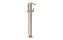 VitrA Root Square Floor Standing Bath/Shower Mixer - Brushed Nickel
