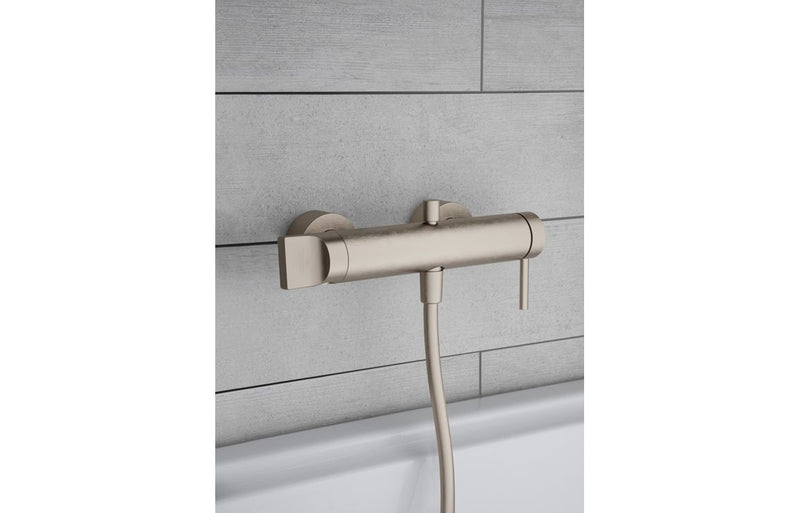 VitrA Origin Wall Mounted Shower Mixer - Brushed Nickel