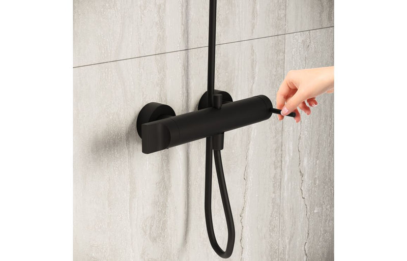 VitrA Origin Wall Mounted Shower Mixer - Matt Black