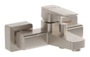 VitrA Root Square Wall Mounted Bath/Shower Mixer - Brushed Nickel