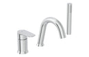 VitrA Flow Soft 3-Hole Bath/Shower Mixer - Chrome