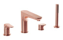 VitrA Root Round 4-Hole Bath/Shower Mixer - Soft Copper