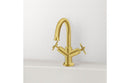 VitrA Origin Classic Basin Mixer (Cross Handles) - Brushed Gold