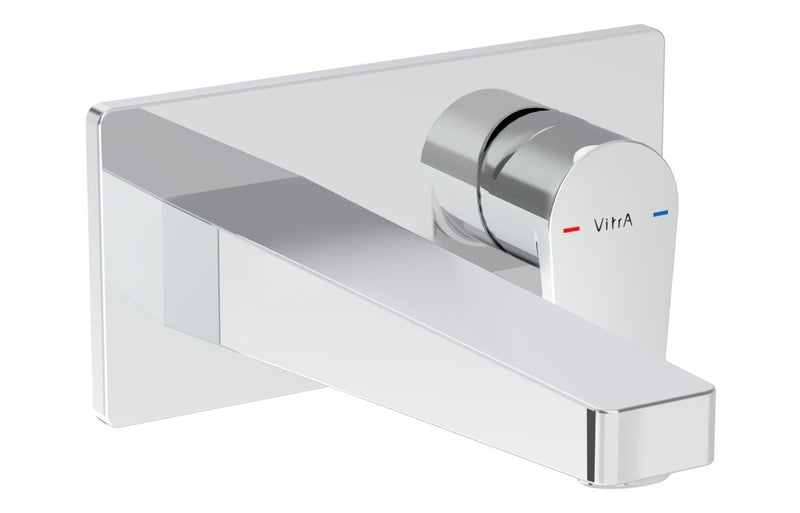 VitrA Flow Square Wall Mounted Basin Mixer - Chrome
