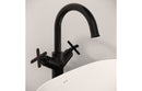VitrA Origin Classic Tall Basin Mixer (Cross Handles) - Matt Black