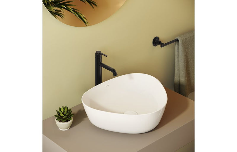 VitrA Origin Classic Tall Basin Mixer (Top Handle) - Matt Black