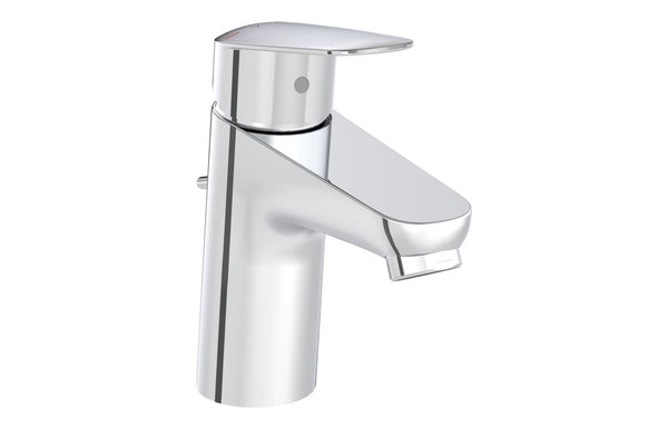 VitrA Flow Round Basin Mixer with Waste Lever - Chrome