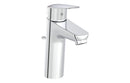VitrA Flow Round Large Basin Mixer with Waste Lever - Chrome