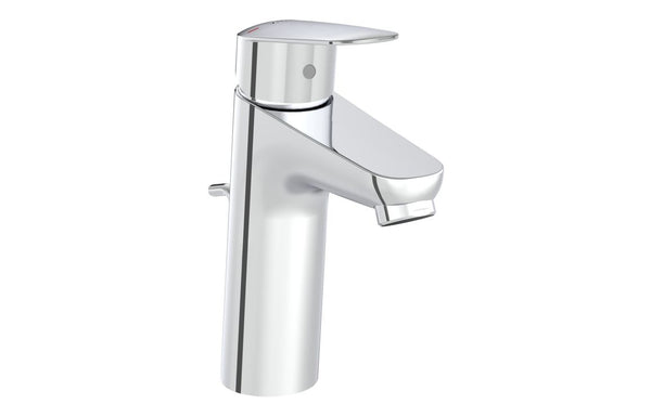 VitrA Flow Round Large Basin Mixer with Waste Lever - Chrome