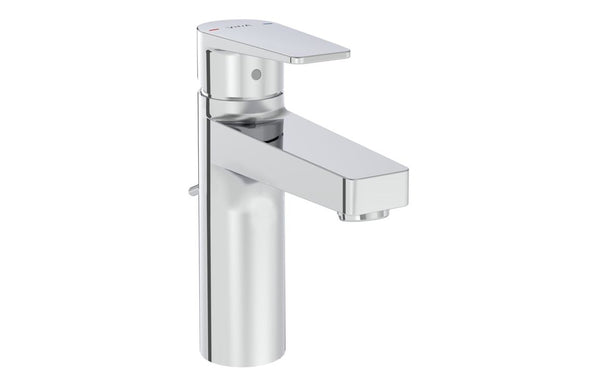 VitrA Flow Square Large Basin Mixer with Waste Lever - Chrome