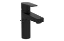 VitrA Flow Square Large Basin Mixer with Waste Lever - Matt Black