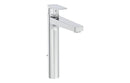 VitrA Flow Square Tall Basin Mixer with Waste Lever - Chrome