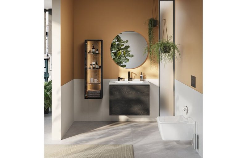 VitrA Suit Basin Mixer (Side Handle) - Gloss Black