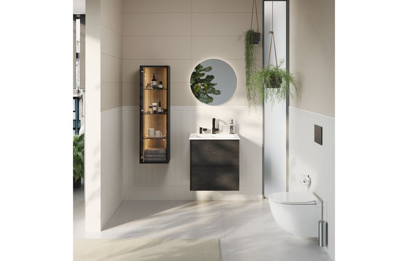 VitrA Suit Basin Mixer (Side Handle) - Gloss Black