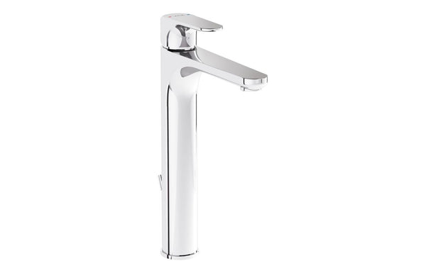 VitrA Root Round Tall Basin Mixer with Waste Lever - Chrome