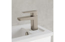 VitrA Root Square Compact Basin Mixer - Brushed Nickel
