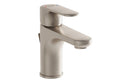 VitrA Root Round Compact Basin Mixer with Waste Lever - Brushed Nickel