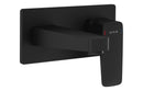 VitrA Root Square Wall Mounted Basin Mixer - Matt Black