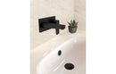 VitrA Root Square Wall Mounted Basin Mixer - Matt Black