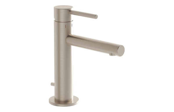 VitrA Origin Basin Mixer with Waste Lever - Brushed Nickel
