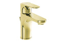 VitrA Root Round Compact Basin Mixer with Waste Lever - Soft Gold