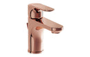 VitrA Root Round Compact Basin Mixer with Waste Lever - Soft Copper