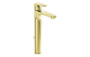 VitrA Root Round Tall Basin Mixer with Waste Lever - Soft Gold