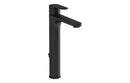 VitrA Root Round Tall Basin Mixer with Waste Lever - Matt Black