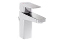 VitrA Root Square Compact Basin Mixer with Waste Lever - Chrome