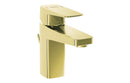 VitrA Root Square Compact Basin Mixer with Waste Lever - Soft Gold