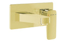 VitrA Root Square Wall Mounted Basin Mixer - Soft Gold