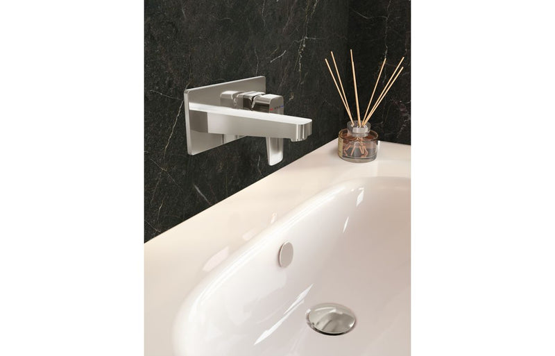 VitrA Root Square Wall Mounted Basin Mixer - Chrome